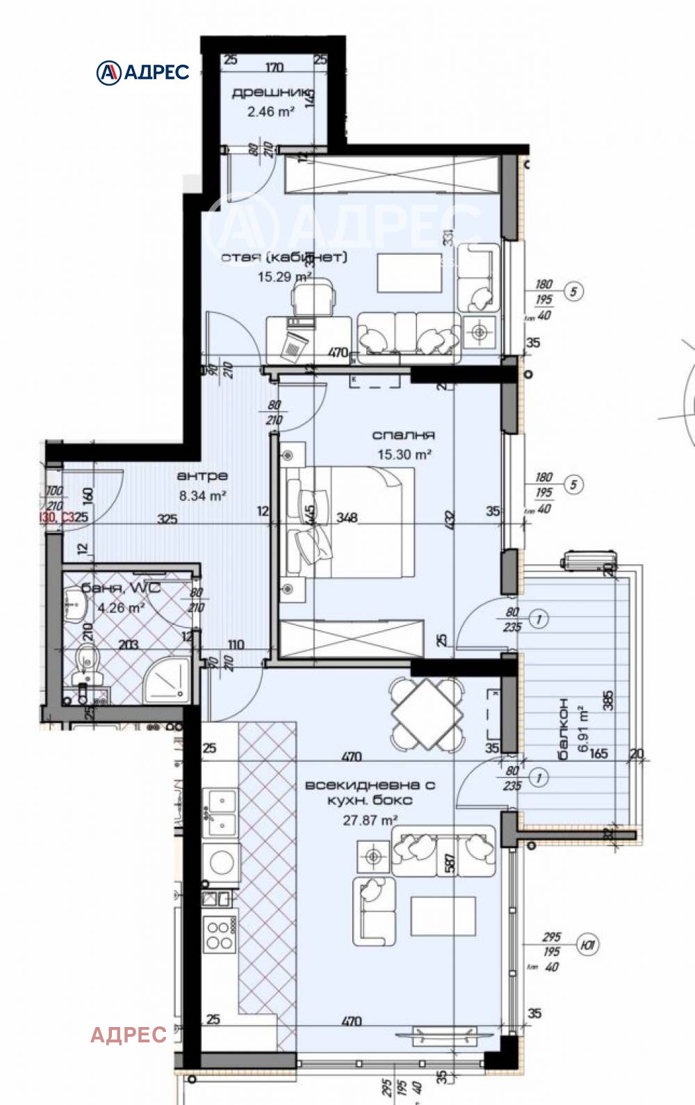 Продава 3-СТАЕН, гр. Варна, Младост 1, снимка 2 - Апартаменти - 55542985