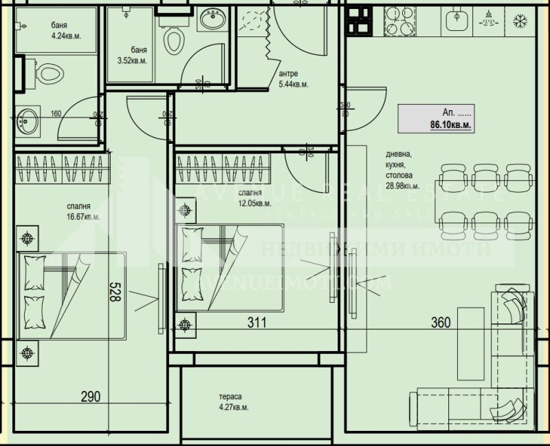 À venda  2 quartos Plovdiv , Karchiiaka , 99 m² | 83894402 - imagem [2]