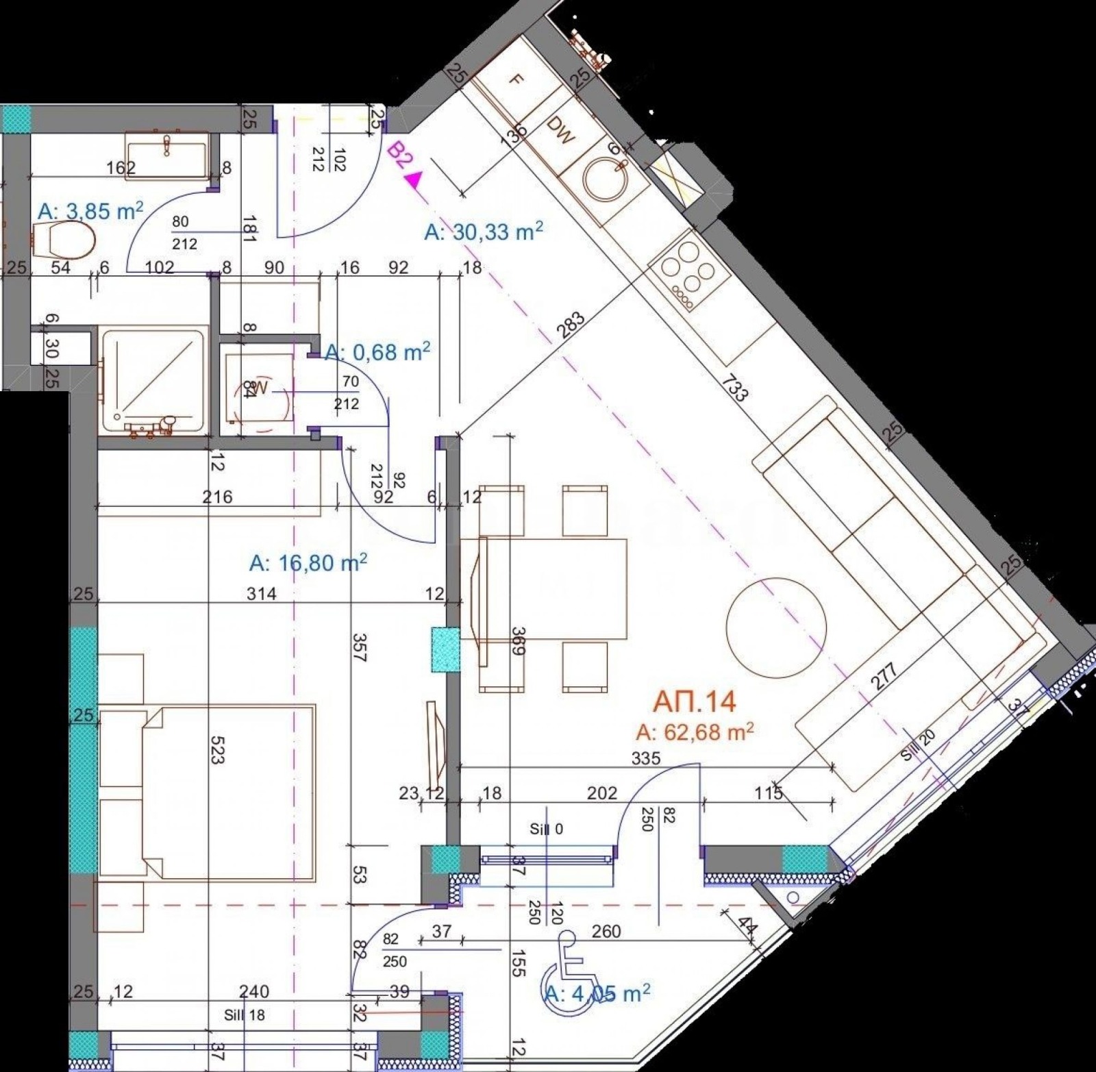 Продава 2-СТАЕН, гр. Бургас, Братя Миладинови, снимка 2 - Апартаменти - 55276205
