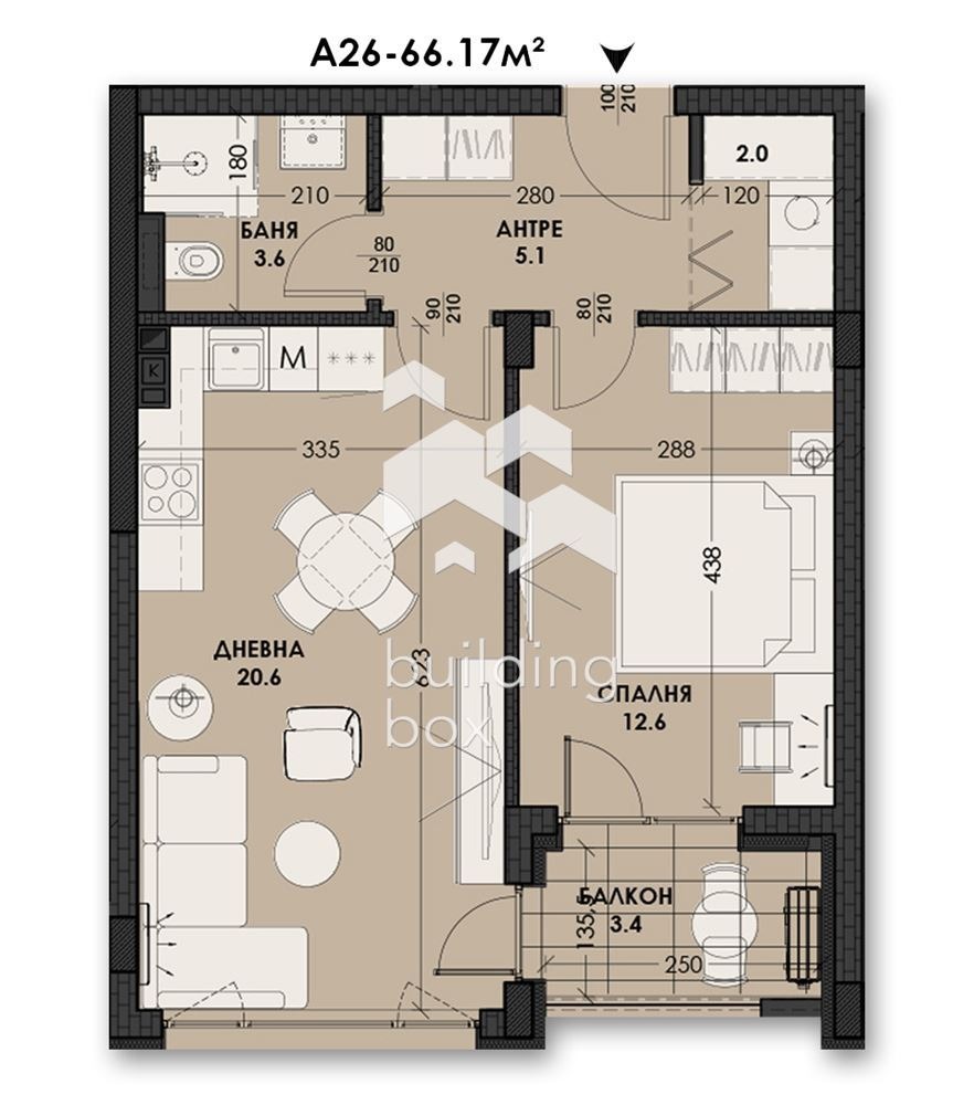Продава 2-СТАЕН, гр. Варна, Виница, снимка 2 - Апартаменти - 55903163