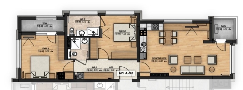 Na prodej  2 ložnice Sofia , Mladost 1A , 126 m2 | 88864582 - obraz [2]