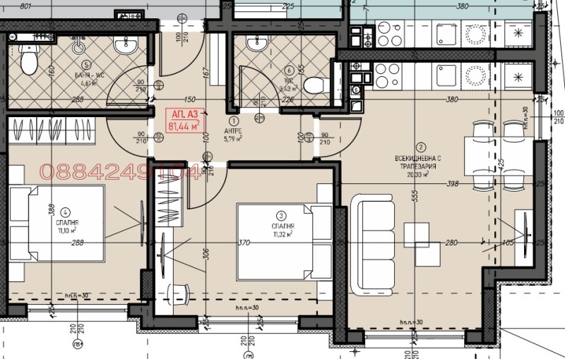 Продава 3-СТАЕН, гр. София, Левски Г