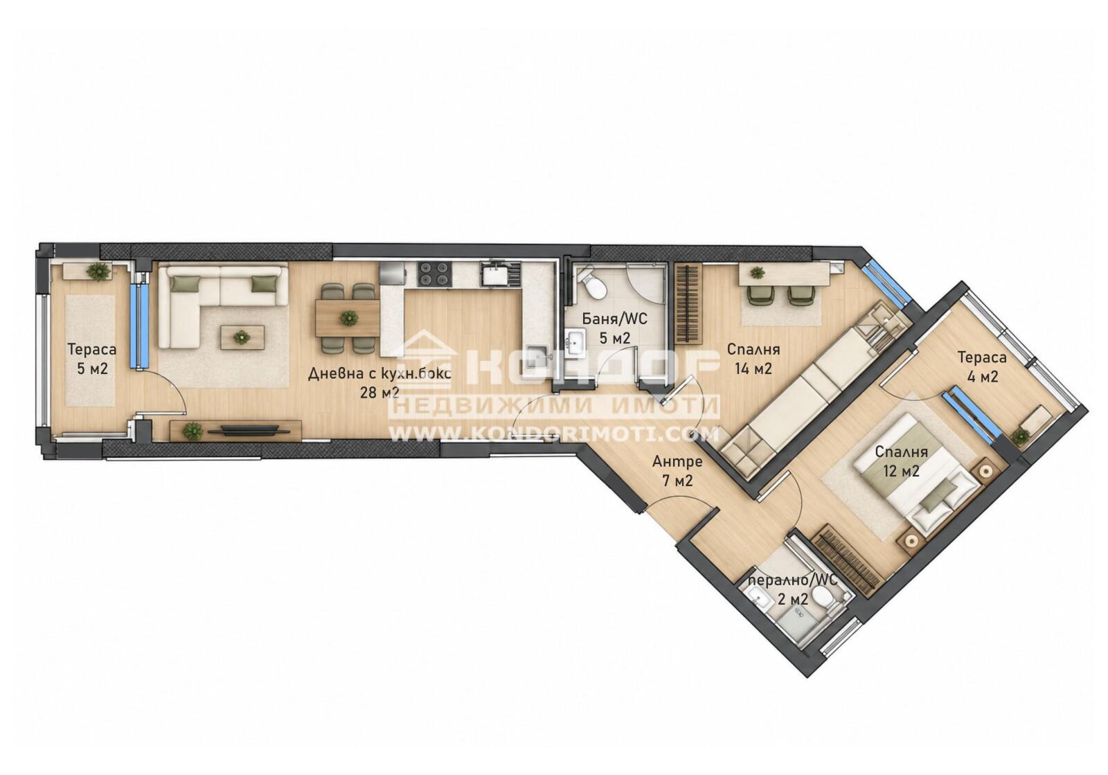 Продава 3-СТАЕН, гр. Пловдив, Тракия, снимка 3 - Апартаменти - 56327831