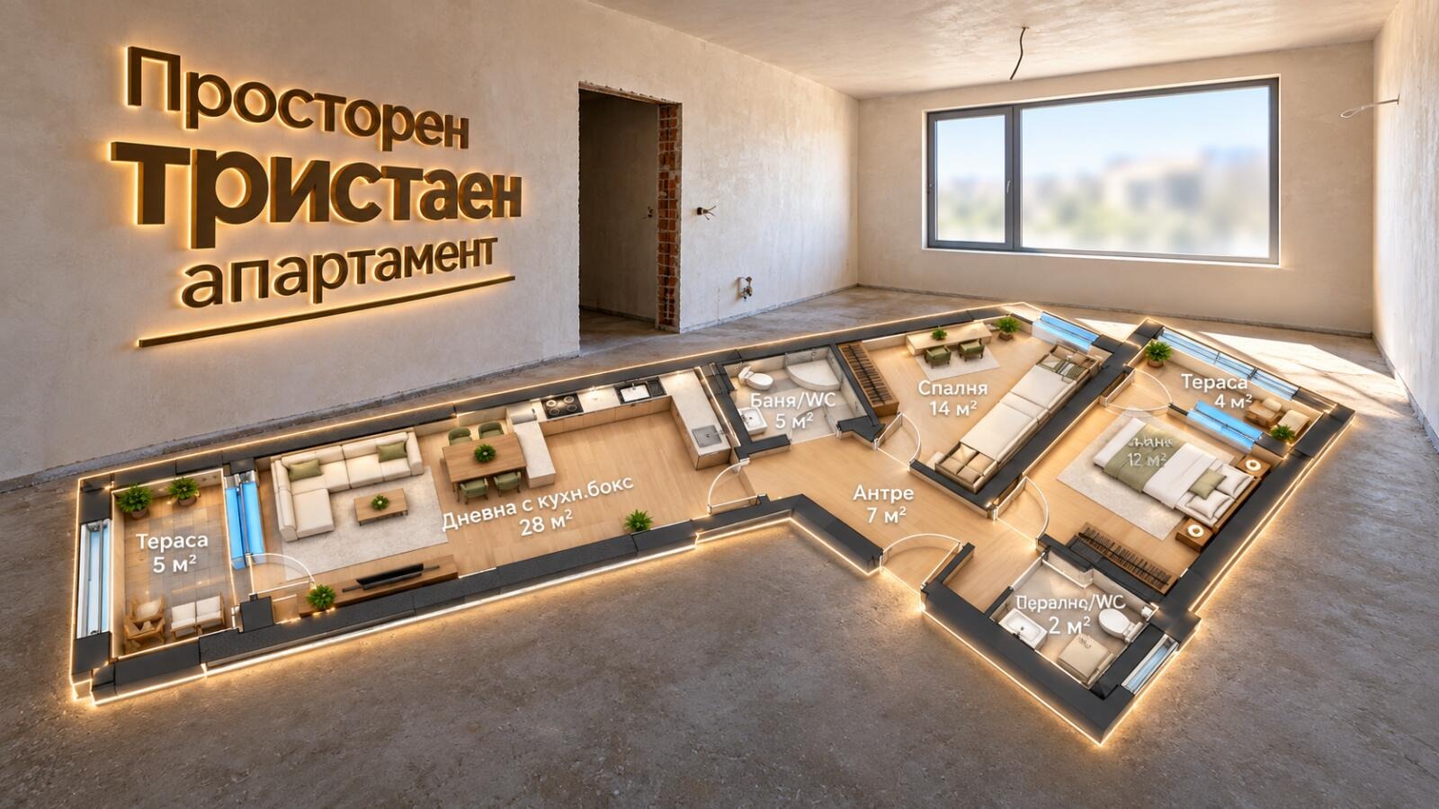 Продава 3-СТАЕН, гр. Пловдив, Тракия