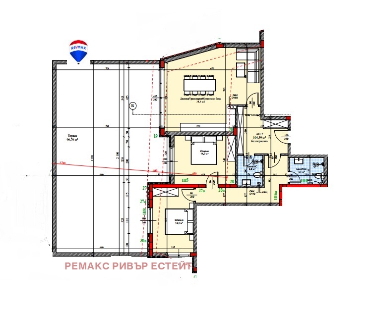 Satılık  2 yatak odası Ruse , Şirok centar , 230 metrekare | 41030392