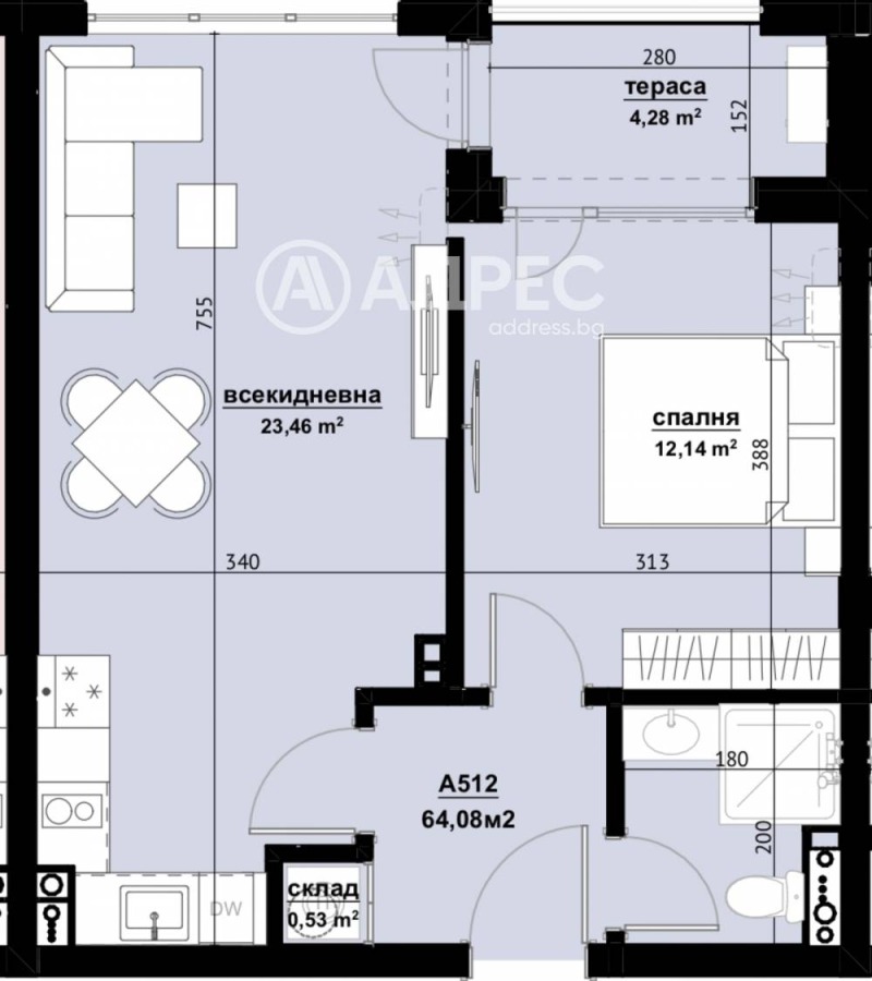 Продава 2-СТАЕН, гр. Бургас, област Бургас, снимка 4 - Апартаменти - 53161094