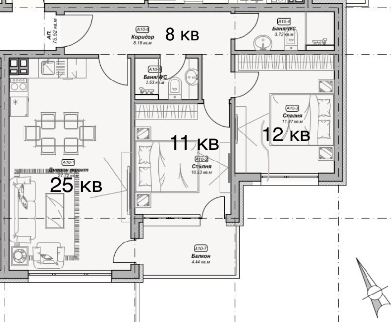 Till salu  2 sovrum Varna , Izgrev , 89 kvm | 83870738 - bild [3]