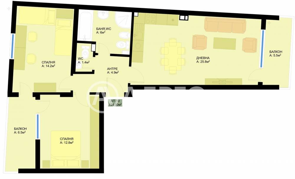 Продава 3-СТАЕН, гр. Варна, Гранд Мол, снимка 3 - Апартаменти - 55122497