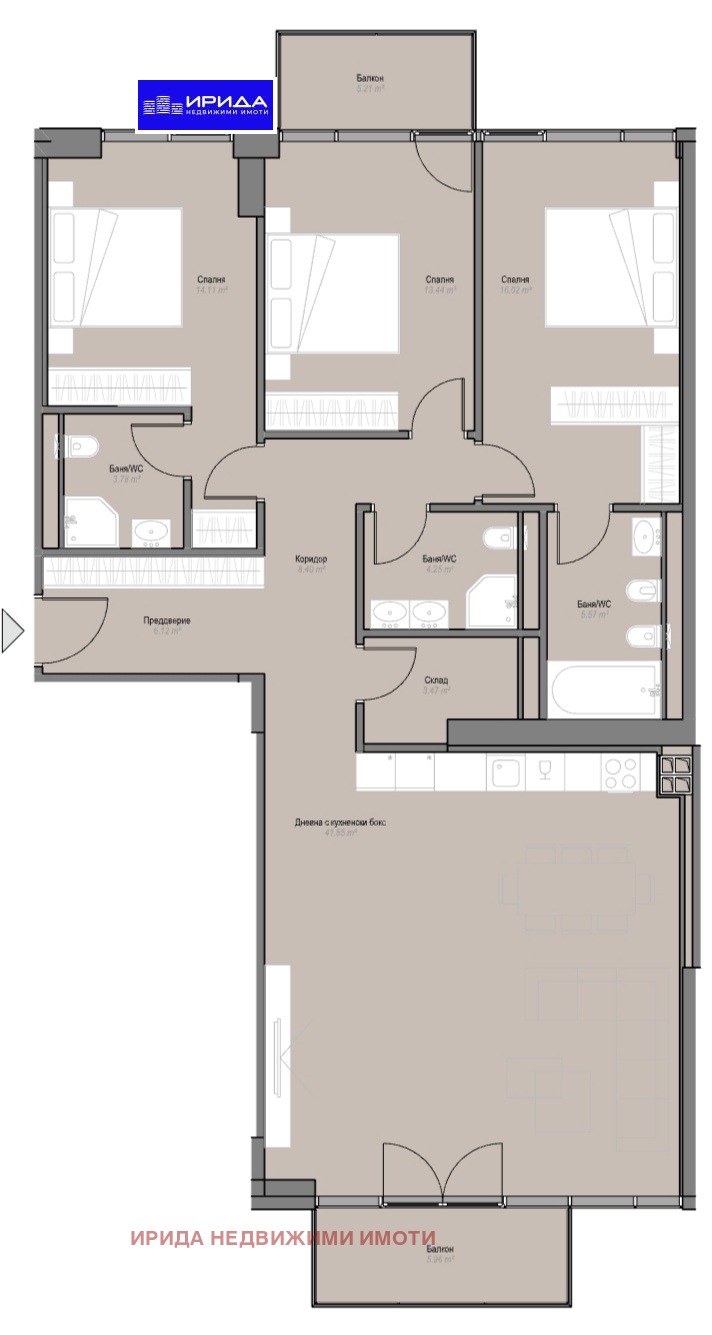 Продава 4-СТАЕН, гр. София, Оборище, снимка 3 - Aпартаменти - 49304389