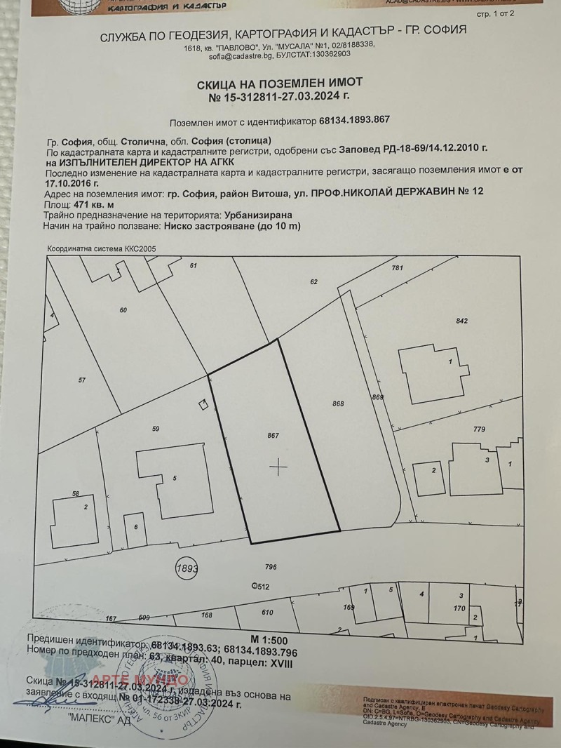 Продава ПАРЦЕЛ, гр. София, Бояна, снимка 8 - Парцели - 47716466