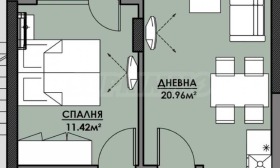 1 bedroom Slaveykov, Burgas 1