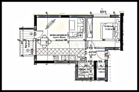 1 Schlafzimmer Mladost 1, Warna 1