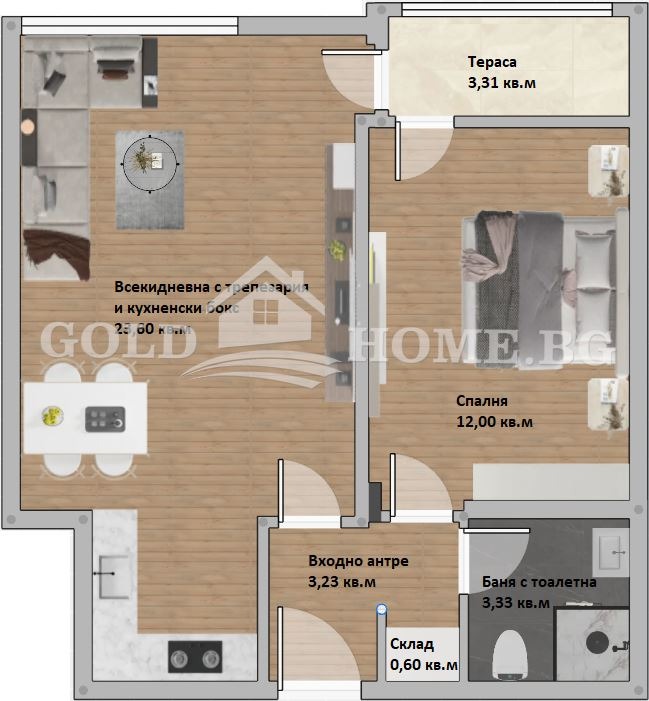 Продава 2-СТАЕН, гр. Пловдив, Остромила, снимка 2 - Апартаменти - 53044747