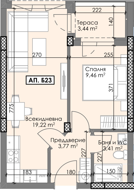 Продава 2-СТАЕН, гр. Пловдив, Остромила, снимка 2 - Апартаменти - 53315960