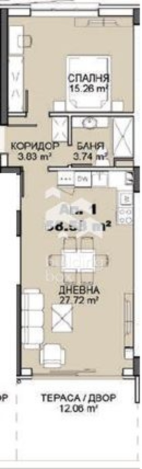 Продава 2-СТАЕН, гр. София, м-т Гърдова глава, снимка 3 - Апартаменти - 55297229