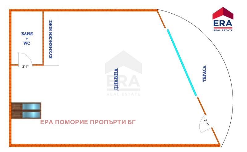 Продава 1-СТАЕН, гр. Ахелой, област Бургас, снимка 8 - Апартаменти - 55186634