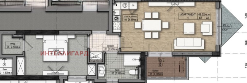 Na prodej  1 ložnice Sofia , Družba 2 , 85 m2 | 73399540 - obraz [7]