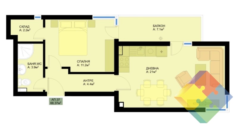 Продава  2-стаен град Варна , Победа , 69 кв.м | 24047881