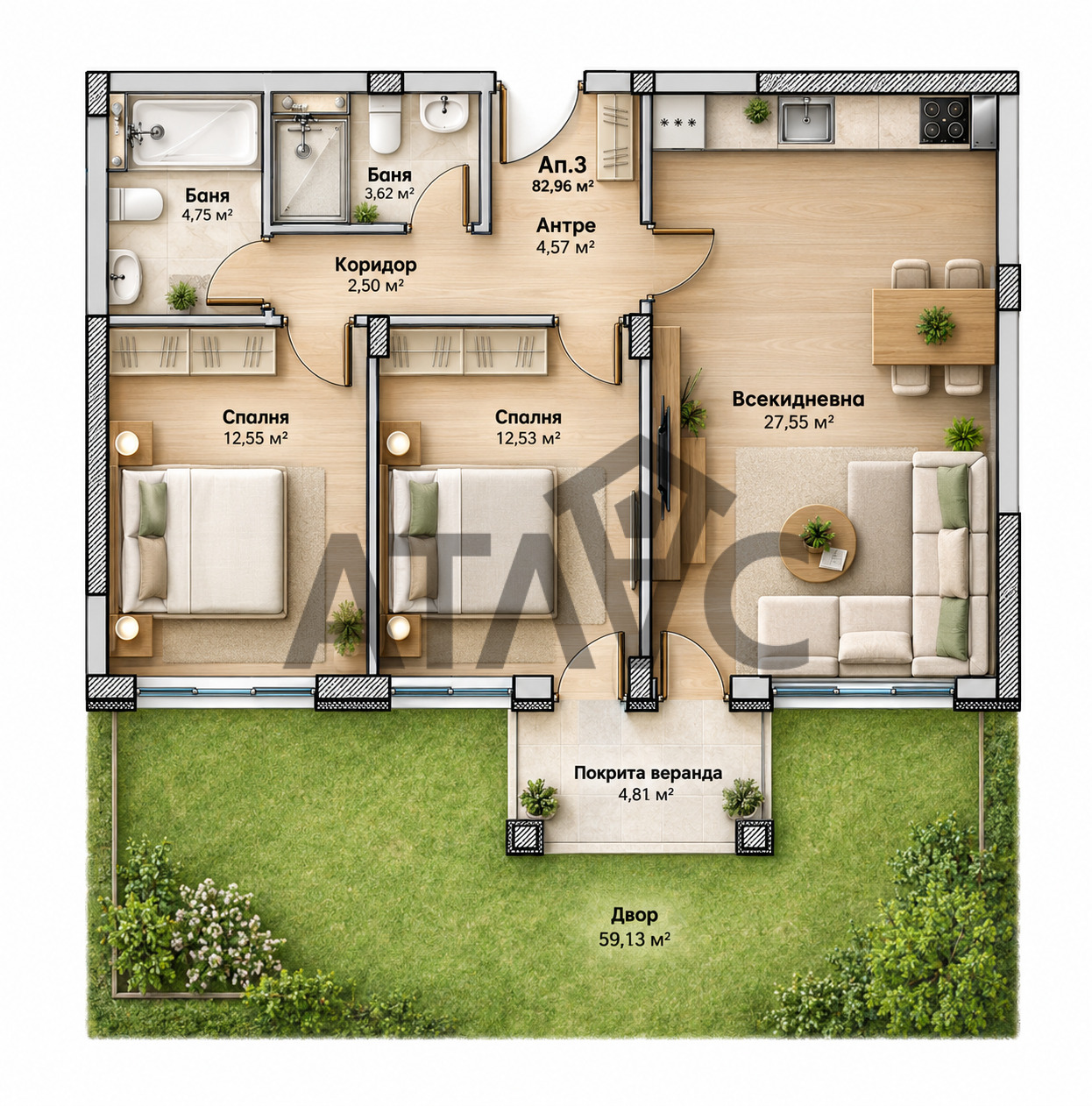 Продава 3-СТАЕН, гр. Пловдив, Прослав, снимка 2 - Апартаменти - 53267653