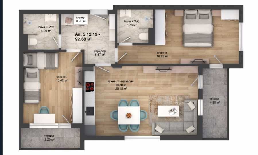 Продава 3-СТАЕН, гр. Пловдив, Кършияка, снимка 6 - Апартаменти - 53725325