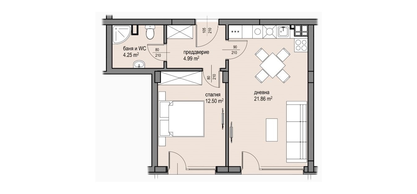 Продава 2-СТАЕН, гр. София, Малинова долина
