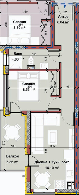 На продаж  1 спальня Варна , Виница , 64 кв.м | 14758359 - зображення [7]