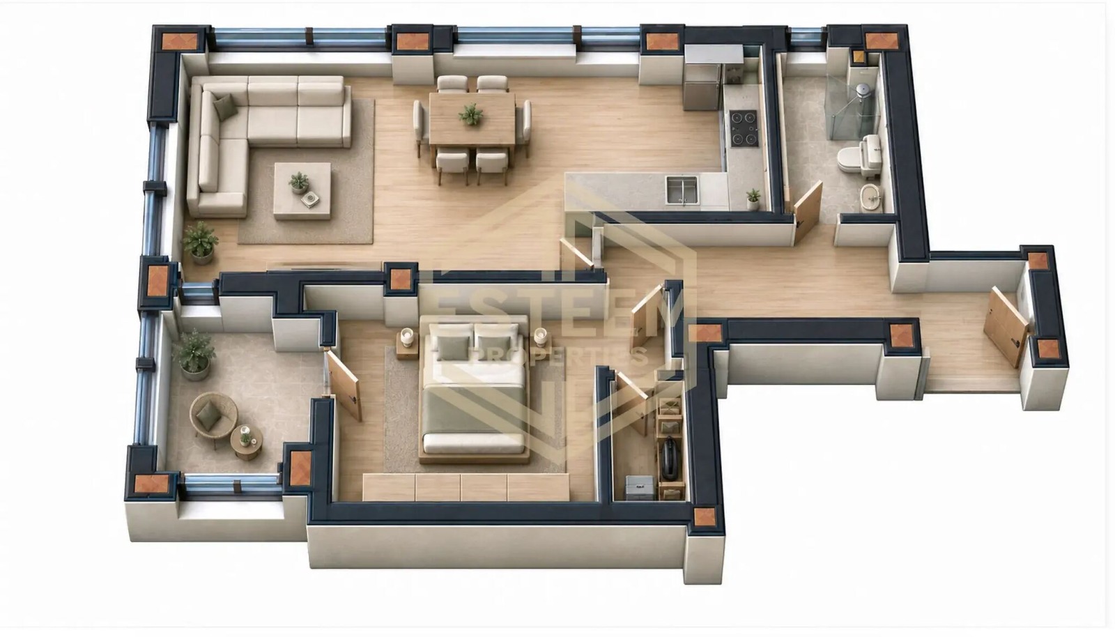 Продава  2-стаен град Русе , Здравец , 87 кв.м | 84316321