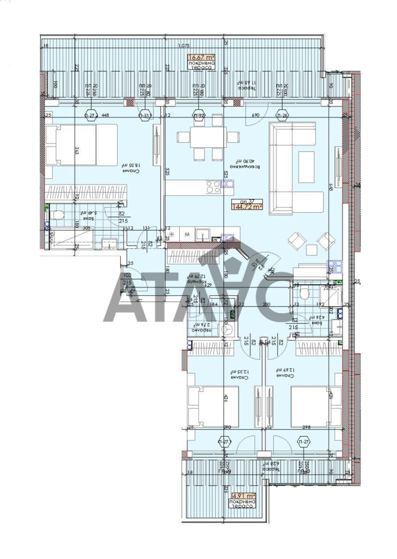 Продава МНОГОСТАЕН, гр. Пловдив, Тракия, снимка 2 - Апартаменти - 52576944