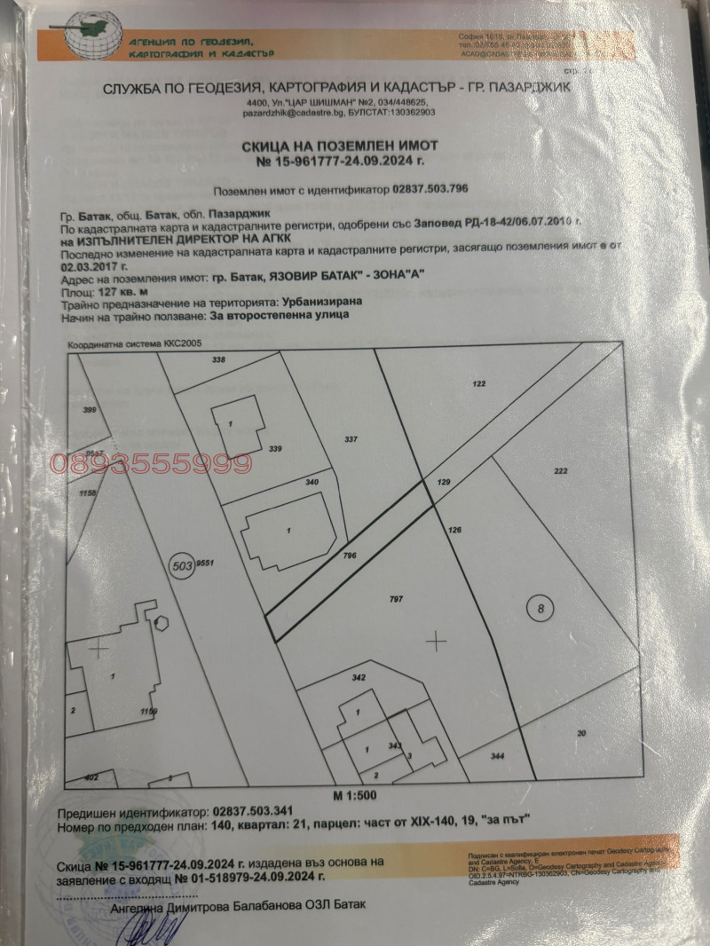 Продава ПАРЦЕЛ, м-т Цигов чарк, област Пазарджик, снимка 2 - Парцели - 52786101