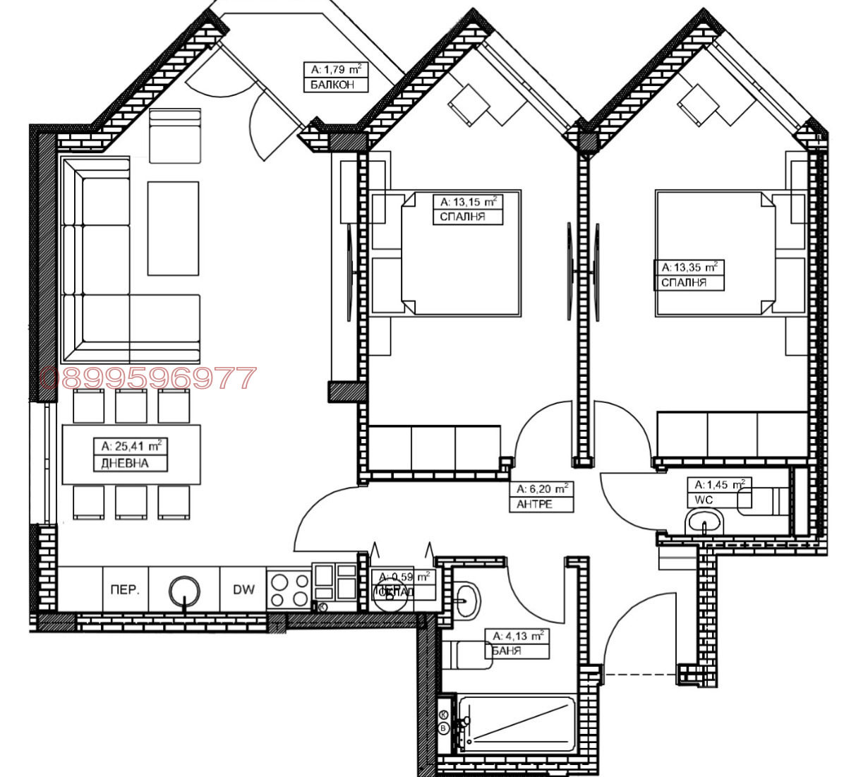 Продава 3-СТАЕН, гр. София, Витоша, снимка 2 - Апартаменти - 54989409