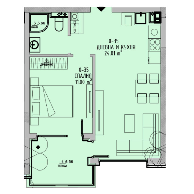 Продава 2-СТАЕН, гр. София, Малинова долина, снимка 2 - Апартаменти - 53981860