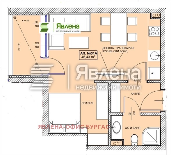 Продава 1-СТАЕН, гр. Поморие, област Бургас, снимка 2 - Aпартаменти - 48397983