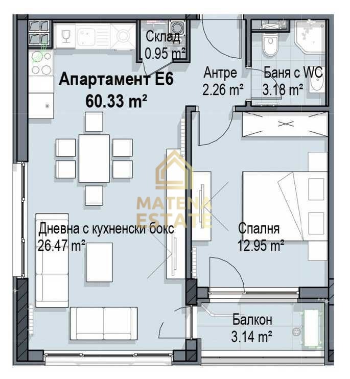 Продава 2-СТАЕН, гр. София, Кръстова вада, снимка 3 - Aпартаменти - 48584896