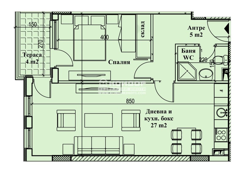 Продаја  1 спаваћа соба Пловдив , Каршијака , 72 м2 | 61468190 - слика [2]