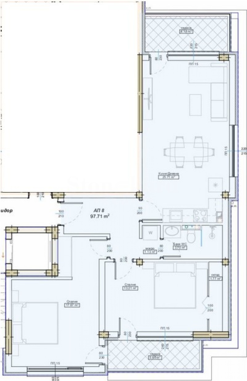 Продается  2 спальни область Бургас , Царево , 109 кв.м | 91141543 - изображение [2]