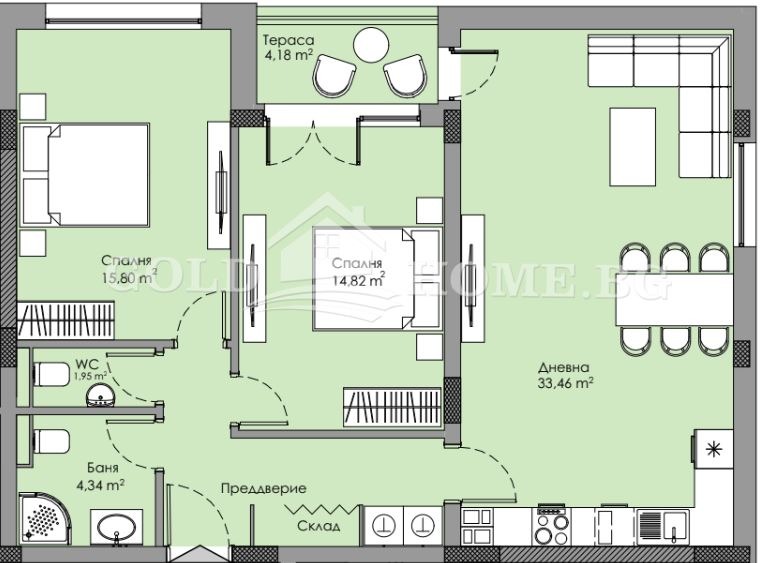 Продава 3-СТАЕН, гр. Пловдив, Христо Смирненски, снимка 5 - Апартаменти - 53160260