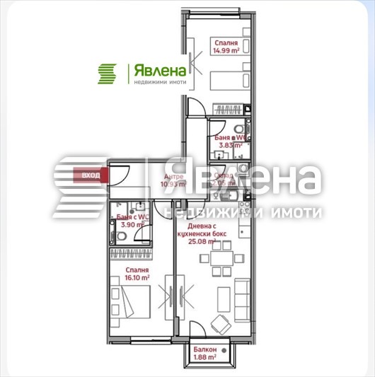 Продава 3-СТАЕН, гр. София, Манастирски ливади, снимка 4 - Апартаменти - 54248953