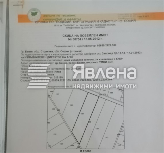 Продава ПАРЦЕЛ, гр. Банкя, област София-град, снимка 1 - Парцели - 47842219