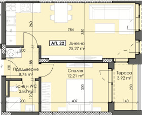 1 dormitorio Trakiya, Plovdiv 1