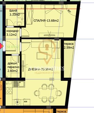 На продаж  1 спальня Варна , Левски 2 , 68 кв.м | 74666396 - зображення [8]