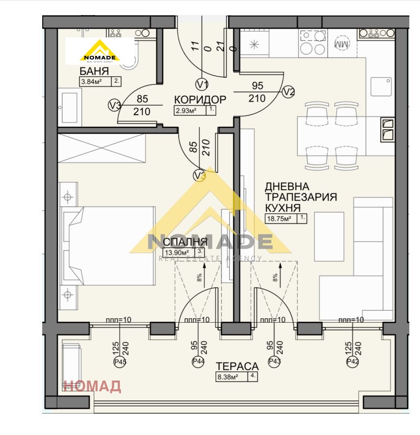 Продава 2-СТАЕН, гр. Пловдив, Остромила, снимка 5 - Апартаменти - 52526098