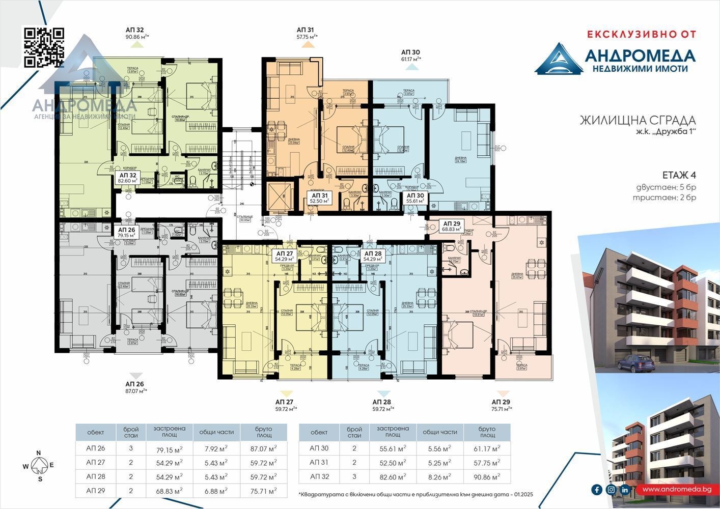 Продава 2-СТАЕН, гр. Плевен, Дружба 1, снимка 2 - Апартаменти - 54110472