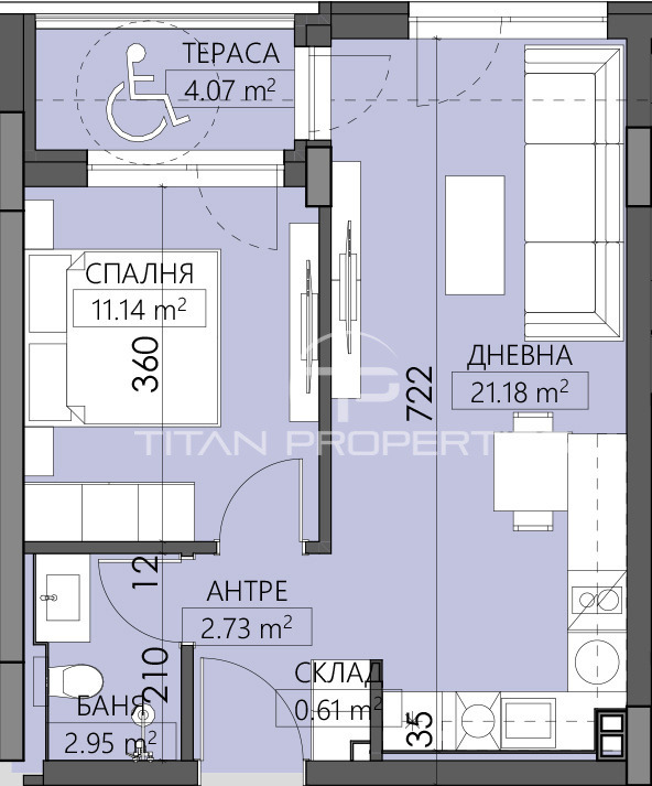 На продаж  1 спальня Пловдив , Младежки Хълм , 59 кв.м | 87301033 - зображення [4]