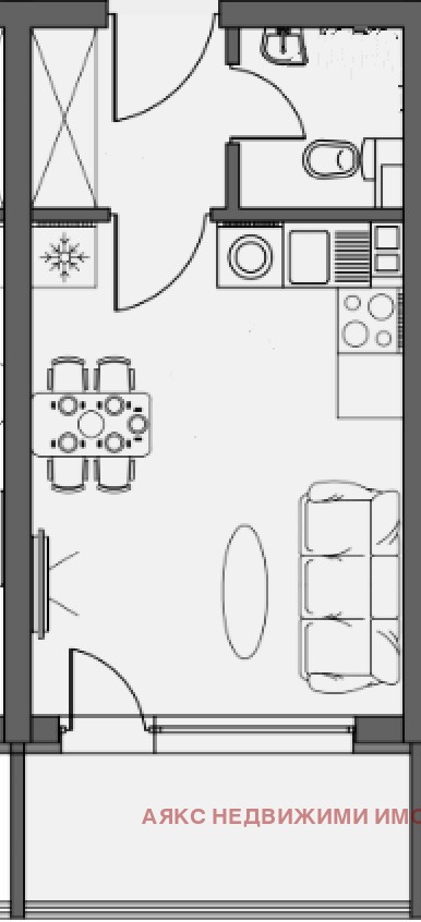 Te koop  Studio Sofia , Levski V , 43 m² | 44610063