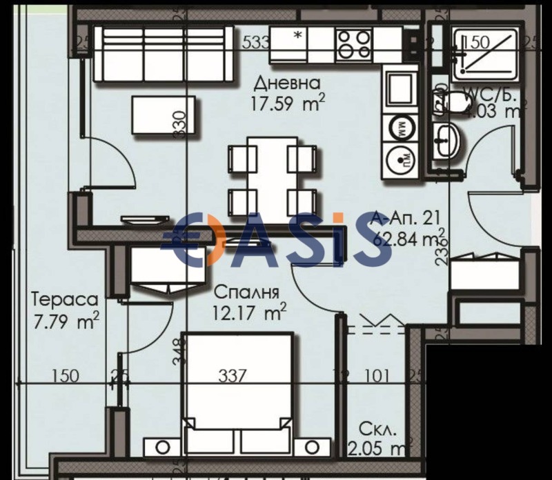 Продава  2-стаен град Бургас , Център , 63 кв.м | 32252777 - изображение [4]