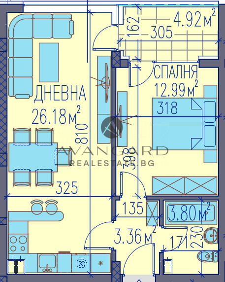 На продаж  1 спальня Пловдив , Център , 73 кв.м | 20330862 - зображення [3]