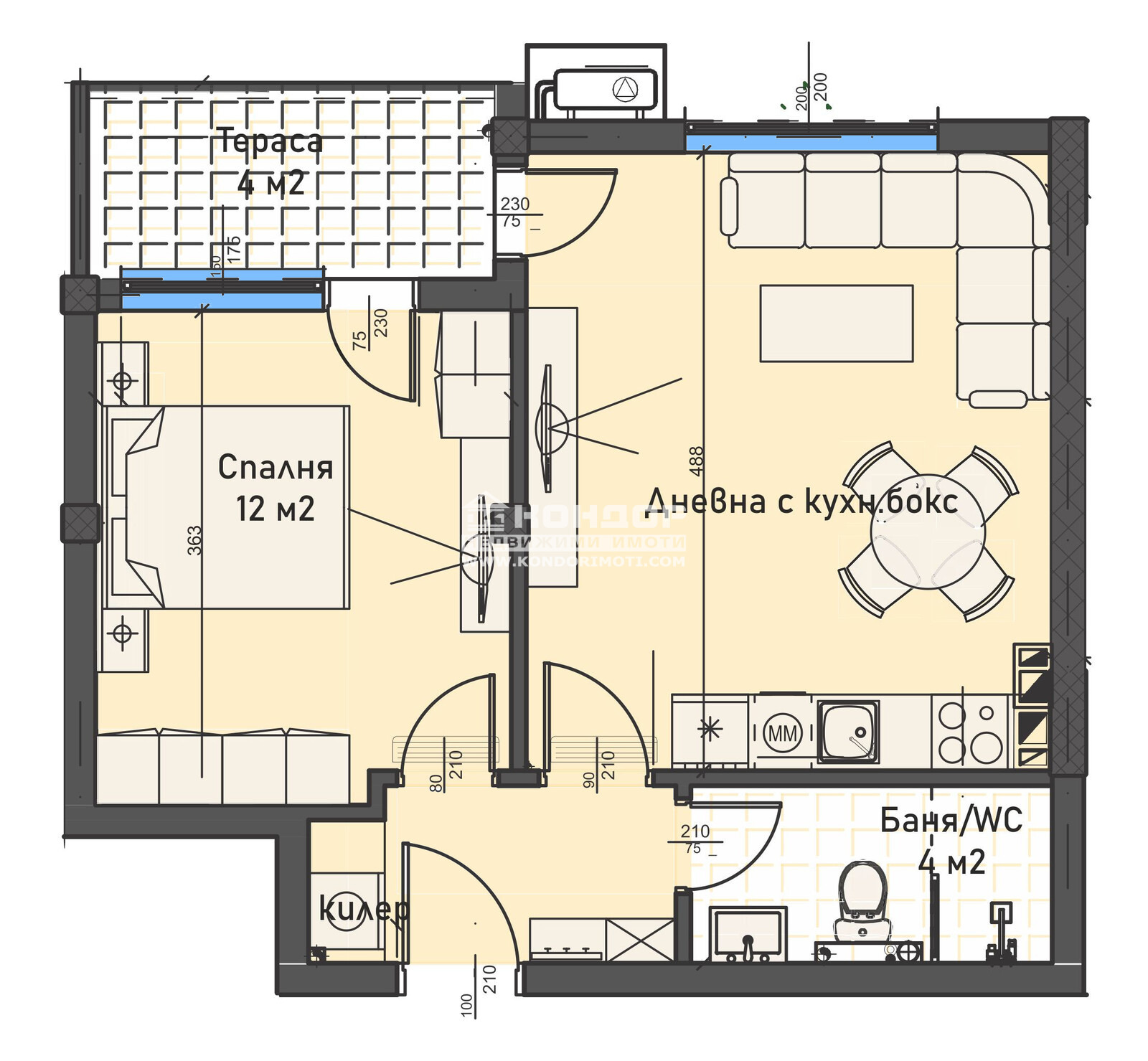 Продава 2-СТАЕН, гр. Пловдив, Кършияка, снимка 2 - Апартаменти - 54330490