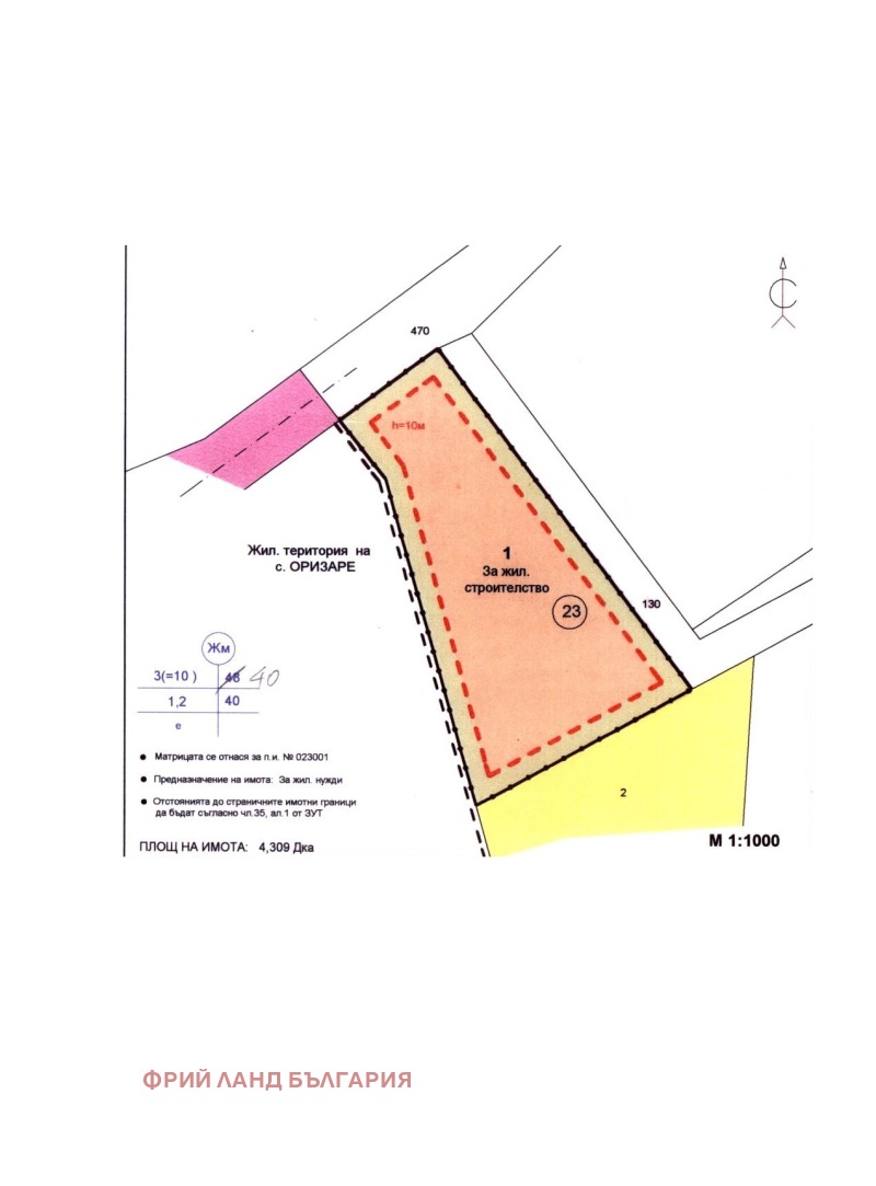 Продава ПАРЦЕЛ, с. Оризаре, област Бургас, снимка 2 - Парцели - 53523823