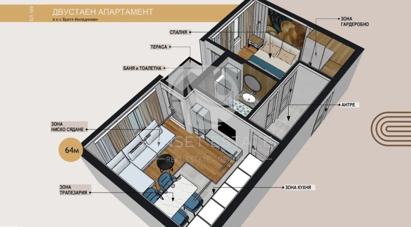 For Sale  1 bedroom Burgas , Bratya Miladinovi , 51 sq.m | 82014662 - image [4]