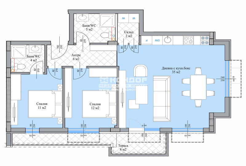 Продава 3-СТАЕН, гр. Пловдив, Остромила, снимка 5 - Aпартаменти - 47299759